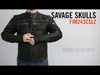 Load and play video in Gallery viewer, First MFG Co. Savage Skulls Motorcycle Leather Jacket