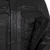 First MFG Co. Raider Men's Motorcycle Leather Jacket (Black)