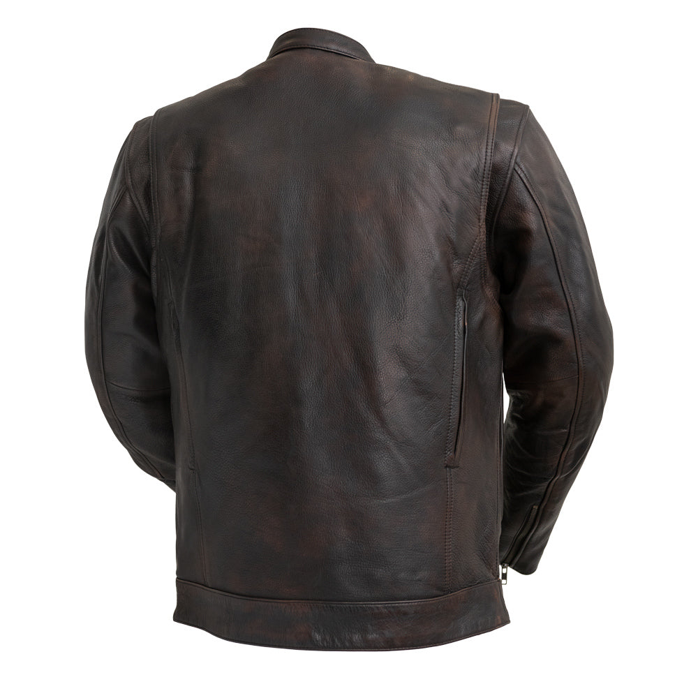First MFG Co. Raider Men's Motorcycle Leather Jacket (Copper)