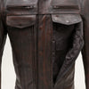 First MFG Co. Raider Men's Motorcycle Leather Jacket (Copper)